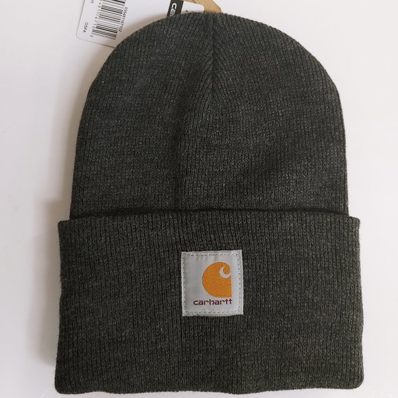 CARHARTT KNITT CUFF COAL HEATHER BEANIE A18 - Picture 1 of 1